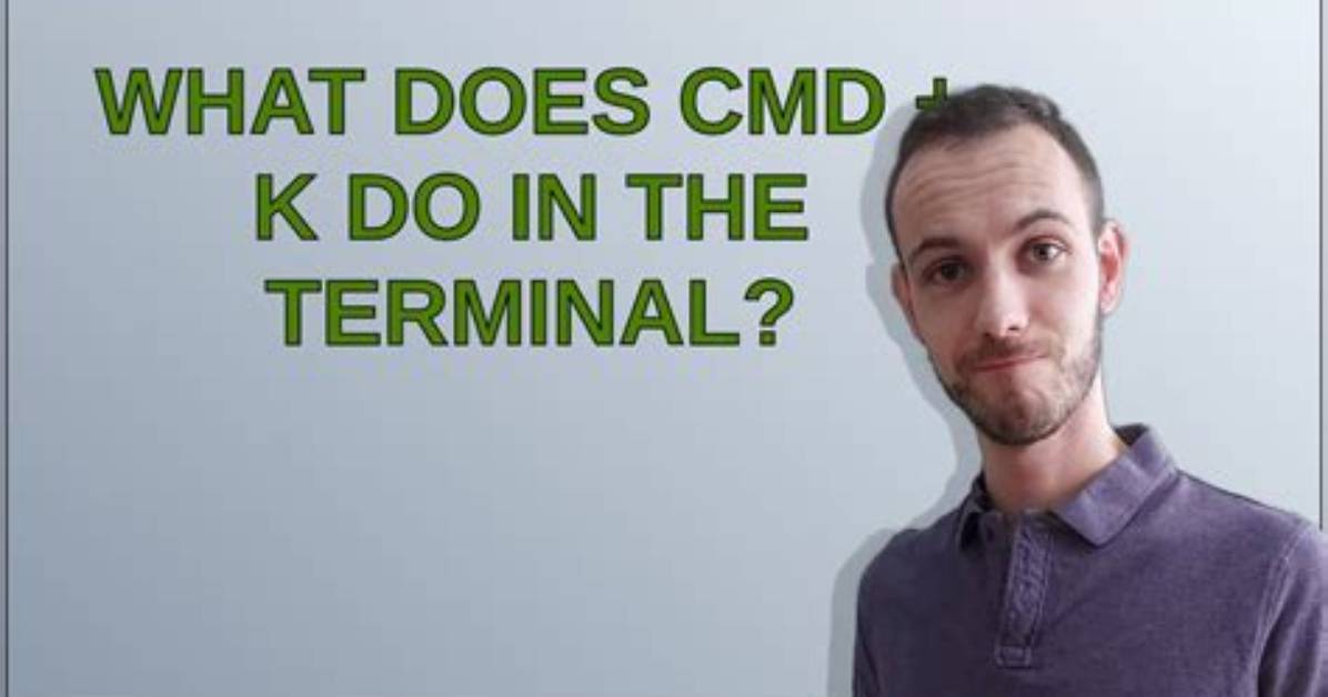 What Does Cmd K Do?