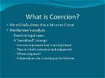 What Does Coercion Mean
