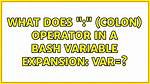 What Does ":" (Colon) Operator in a Bash Variable Expansion: Var=${Temp:3}?