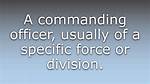 What Does Commandant Mean?