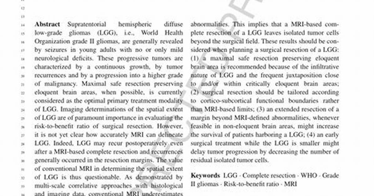What Does Complete Resection Mean?