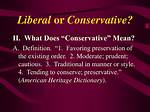 What Does Conservative Mean