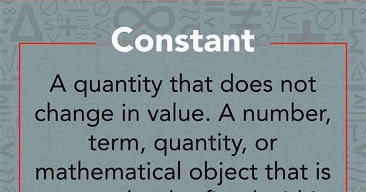 What Does Constant Mean