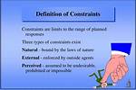 What Does Constraints Mean?
