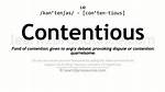 What Does Contentious Mean