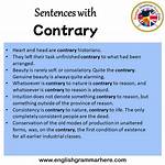 What Does Contrary Mean