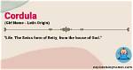 What Does Cordula Mean?