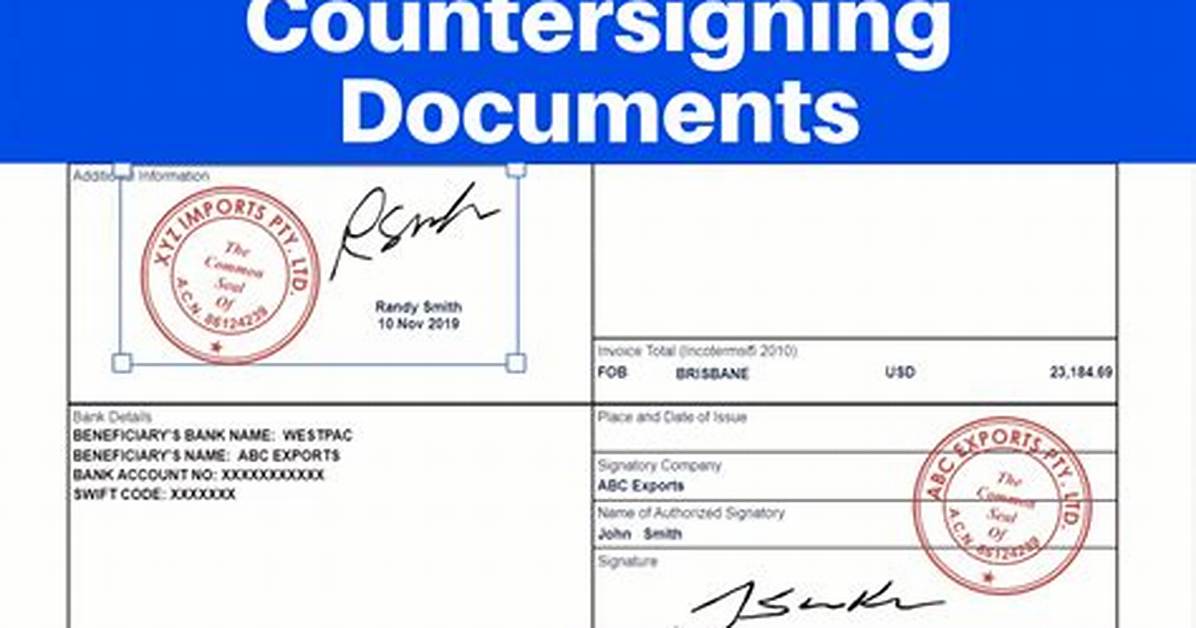 What Does Countersigned Mean?