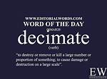 What Does Decimated Really Mean?