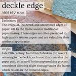 What Does Deckle Edge Mean?
