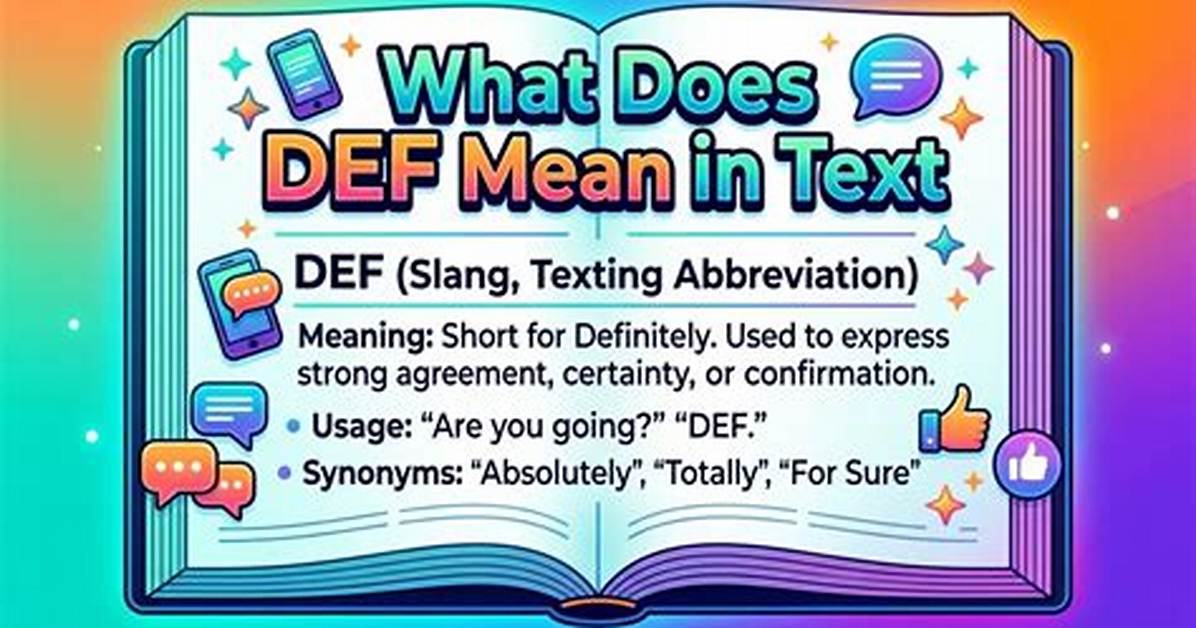 What Does Def Mean