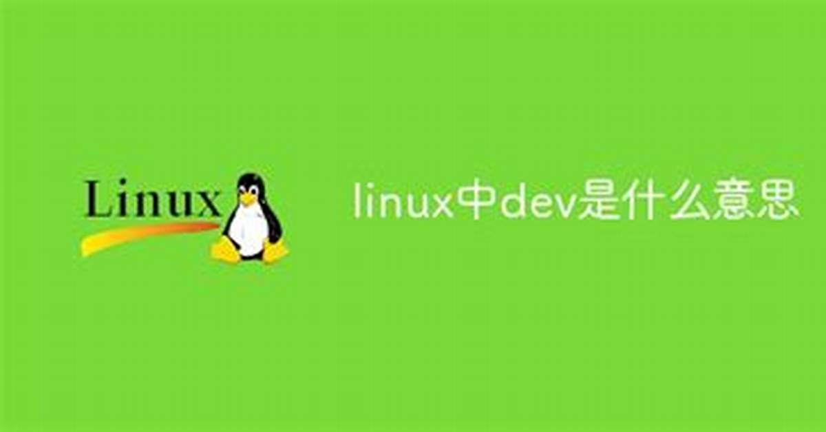 What Does Dev Mean in Linux?
