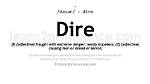 What Does Dire Mean
