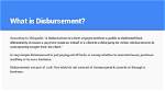 What Does Disbursed Mean?