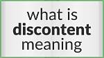 What Does Discontentment Mean?