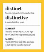 What Does Distinct Mean