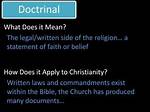 What Does Doctrinal Mean?