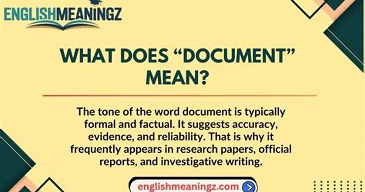 What Does Document Mean?
