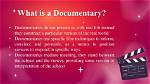What Does Documentary Mean?