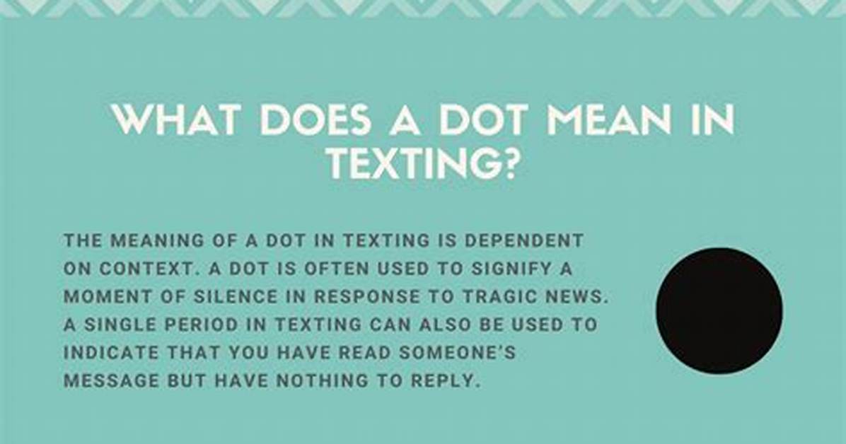 What Does Dot Mean When Texting?
