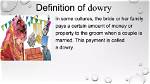 What Does Dowry Mean?