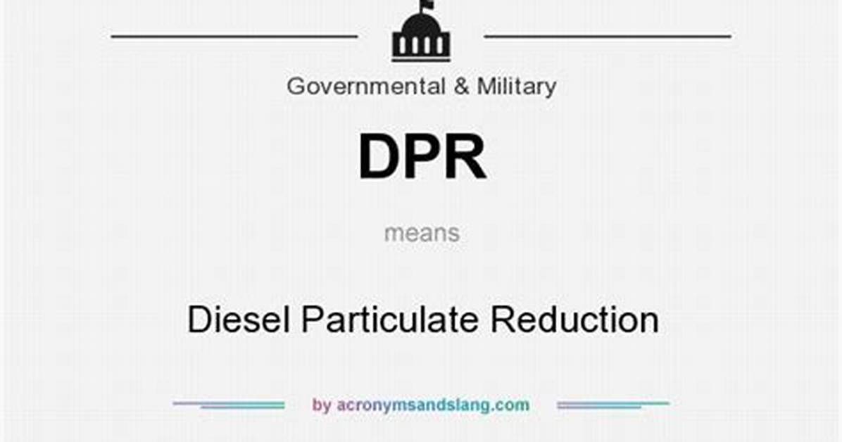 What Does Dpr Stand For