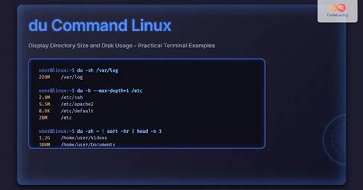What Does Du Command Do in Linux?