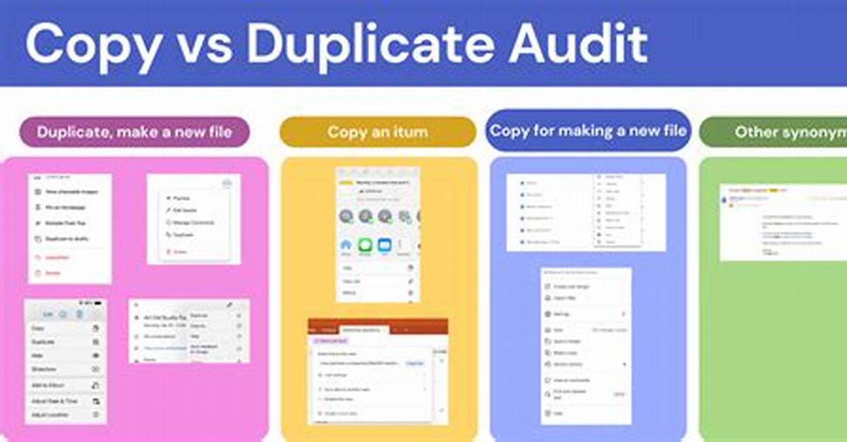 What Does Duplicate Mean