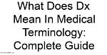 What Does Dx Code Mean