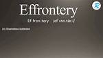 What Does Effrontery Spell?