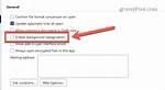What Does Enable Background Repagination Mean?