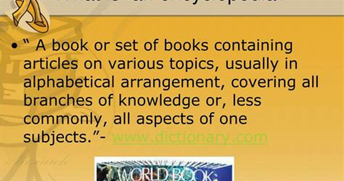 What Does Encyclopedia Mean?
