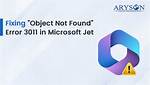 What Does "Error: Object '' Not Found" Mean?
