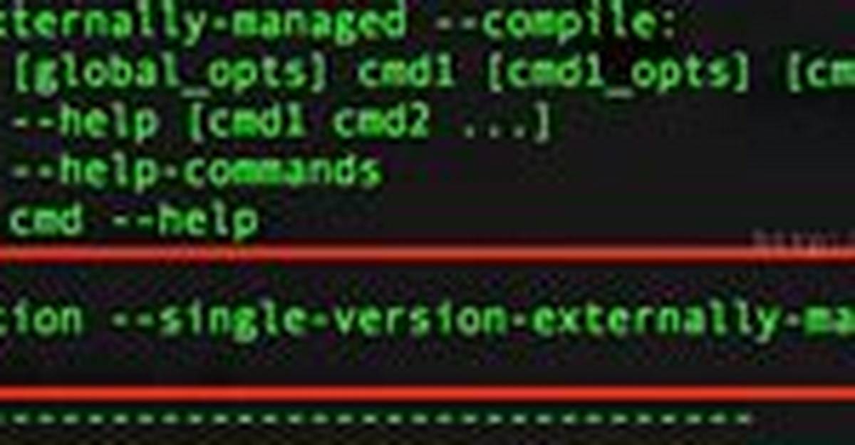 What Does "Error: Option --Single-Version-Externally-Managed Not Recognized" Indicate?