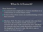What Does Eunuch Mean?