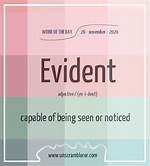 What Does Evident Mean