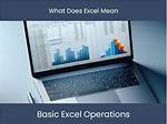 What Does Excel Mean