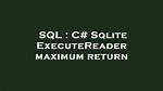 What Does Executereader Return?