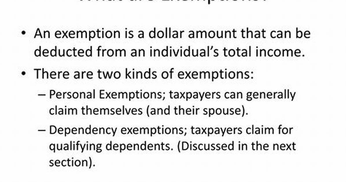 What Does Exemption Mean?