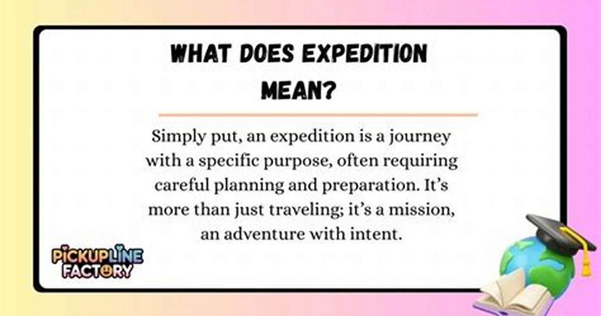 What Does Expedition Mean