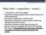What Does Expository Mean