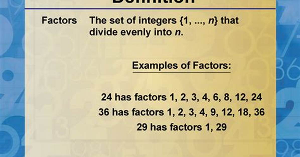 What Does Factor Mean