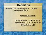 What Does Factor Mean