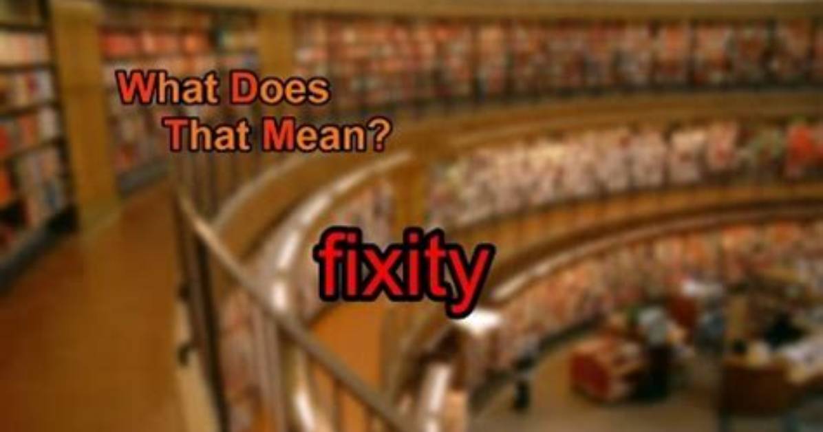 What Does Fixity Mean Dictionary?