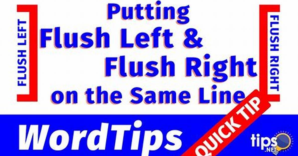 What Does Flush Mean