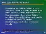 What Does Foreseeable Future Mean?