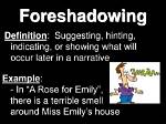 What Does Foreshadowing Mean?