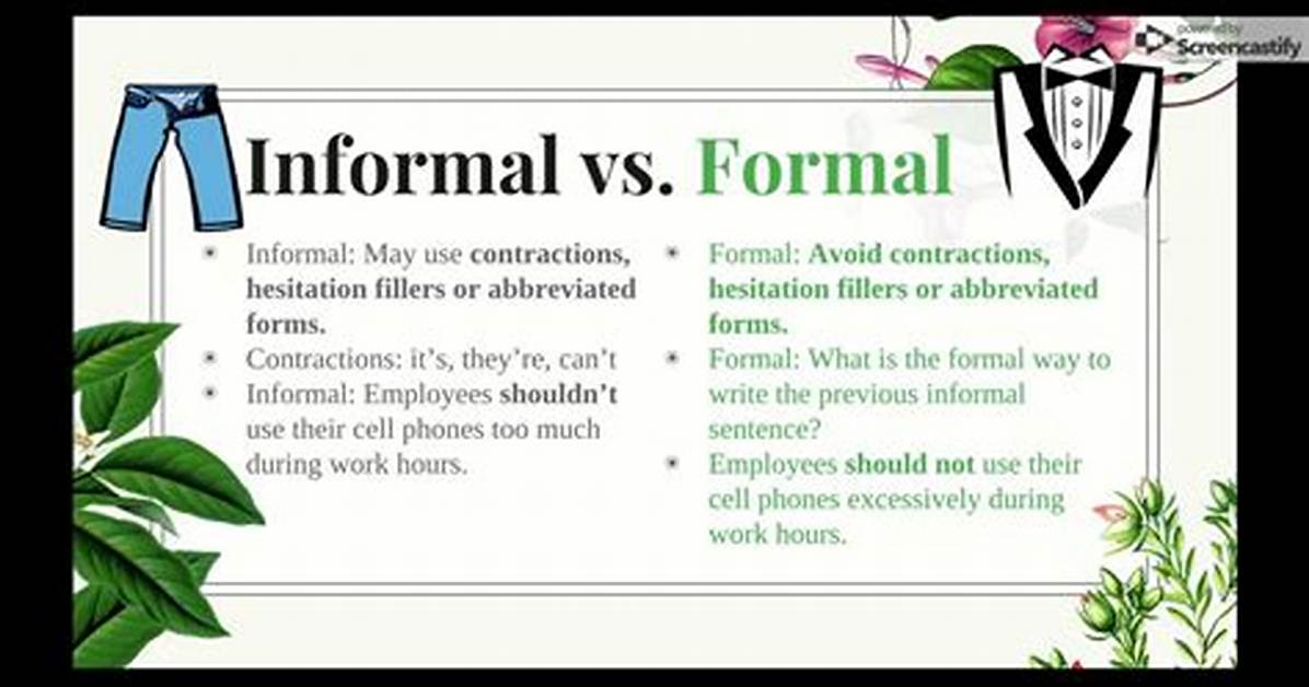 What Does Formal Mean?