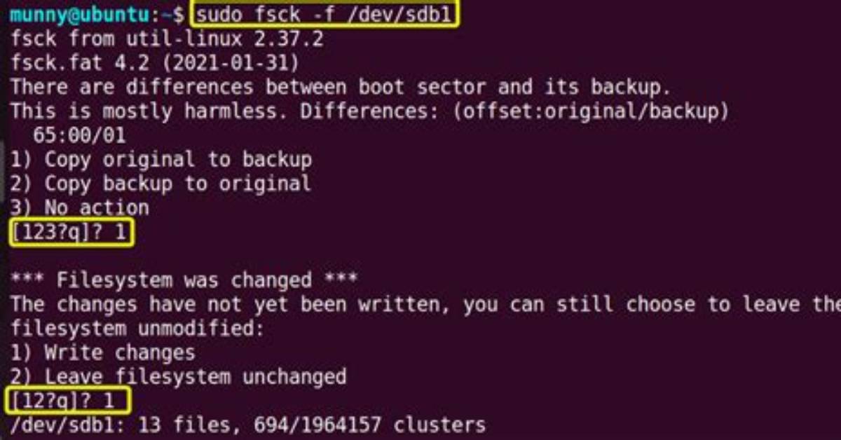 What Does Fsck Command Do in Linux?