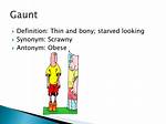 What Does Gaunt Definition?